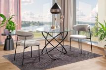 Стол Signal Стол обеденный Signal ORBIT 100 (прозрачный/черный) арт. ORBITTCFI100