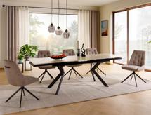 Стол Signal Стол обеденный Signal NORTON 160 (травертин/черный) арт. NORTONSTRC160