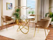 Стол Signal Стол обеденный Signal ORBIT 100 (прозрачный/золотой) арт. ORBITTZLFI100