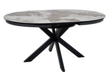 Стол Signal Стол обеденный SIGNAL PORTO Ceramic белый Pandoro/черный 120-160/120 арт. PORTOBEC120