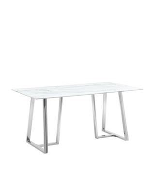 Стол Stool Group Стол обеденный Даллас 160*90 белый стеклянный арт. УТ000002668