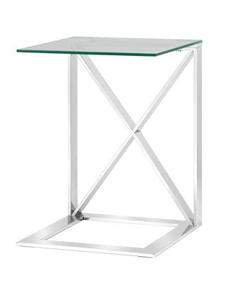 Стол Stool Group Журнальный стол 40*40 КРОСС серебро арт. УТ000004647