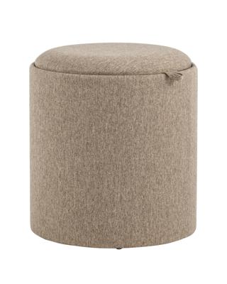Стол Stool Group Пуф-столик с ящиком Хюгге S рогожка бежевый арт. УТ000035339