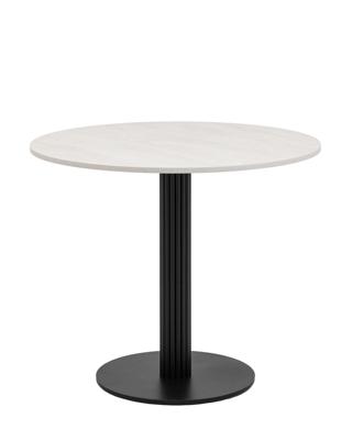 Стол Stool Group Стол круглый Фризбин D90, столешница МДФ ледяной камень, основание металл черный арт. УТ000041628