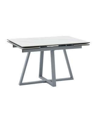 Стол Stool Group Стол Керас 120-180/80/75 столешница МДФ16/керамика Snow white подстолье металл серый арт. УТ000041935