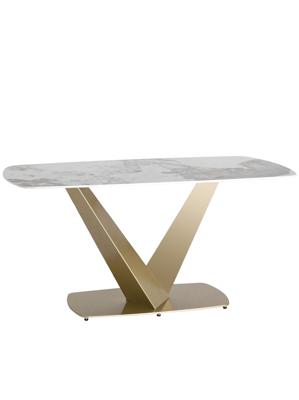 Стол Stool Group Стол обеденный Аврора 160*90 керамика светлая арт. УТ000034889