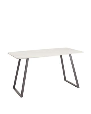 Стол Stool Group Стол обеденный Vermont 140*80 см керамика белая ножки серые арт. УТ000040511