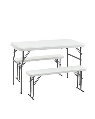 Стол Stool Group Комплект стола и двух скамеек Кейт белый арт. УТ000036671