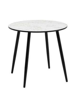 Стол Stool Group Стол Люма 80х80х75 см белый мрамор основание металл черный арт. УТ000043115