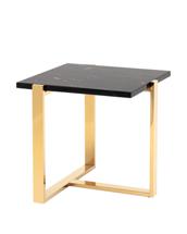 Стол Stool Group Журнальный столик Тоби 61*61 черный мрамор сталь золото арт. УТ000036328