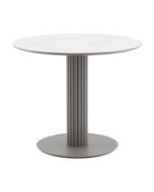 Стол Stool Group Стол круглый Терралино D90 верх керамика белый матовый, основание металл латте арт. УТ000041594