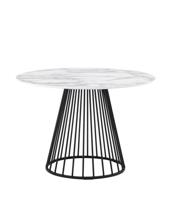 Стол Stool Group Стол обеденный Ливерпуль 110*110 белый мрамор черная ножка арт. УТ000038564