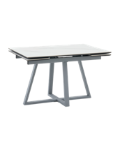 Стол Stool Group Стол Керас 120-180/80/75 столешница МДФ16/керамика Snow white подстолье металл серый арт. УТ000041935