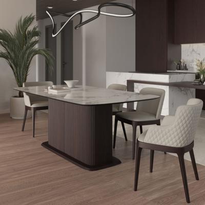 Стол Top concept Стол прямоугольный Denver 200, керамика глянцевая, опора дерево арт. 22807