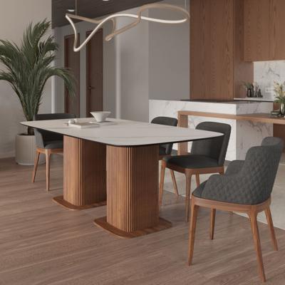Стол Top concept Стол прямоугольный Denver 270, керамика матовая, две опоры дерево арт. 22815