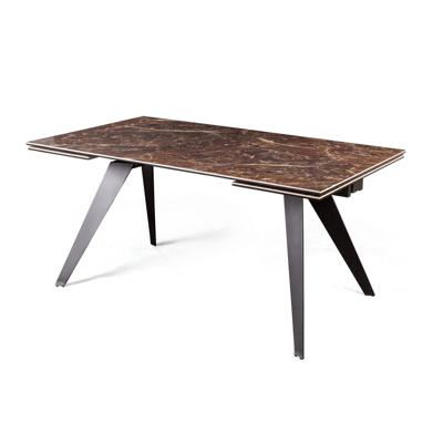 Стол Top concept Стол раскладной Grant (160+40+40), мрамор испанская керамика коричневый арт. 2000000000602