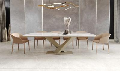 Стол Top concept Стол Toros 230 овальный, интегрированная керамика глянцевая, шампань арт. 23734