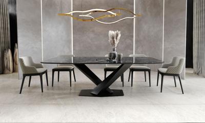 Стол Top concept Стол Toros 180 овальный, керамика глянцевая черная арт. 22717