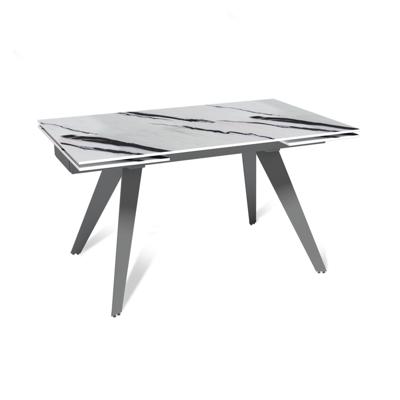 Стол Top concept Стол раскладной Rhein (140+40+40), керамика глянцевая Panda White арт. 50951000001284