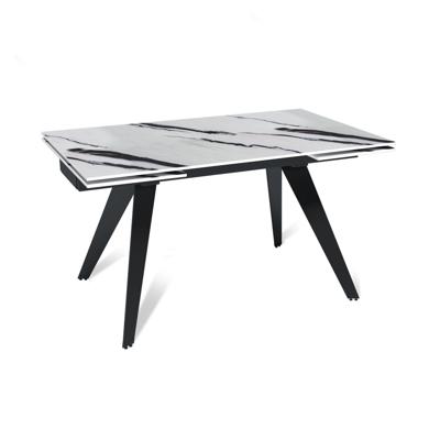 Стол Top concept Стол раскладной Rhein (140+40+40), керамика глянцевая Panda White арт. 50951000001295