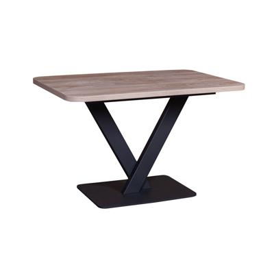 Стол Top concept Стол Chester раздвижной  (120+40) дуб эндгрейн, опоры черные арт. 19070