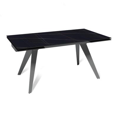 Стол Top concept Стол раскладной Рейн (160+40+40), керамика матовая Black gold арт. 47945000001343