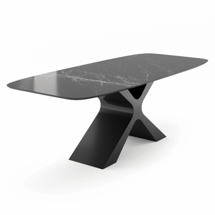 Стол Top concept Стол овальный Argus 230, керамика глянцевая, черный арт. 20796