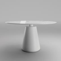 Стол Top concept Стол круглый Ikon 120, керамика глянцевая, белая арт. Н0000038513