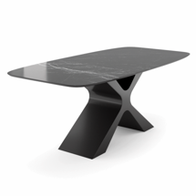 Стол Top concept Стол овальный Argus 200, керамика глянцевая, черный арт. 20795