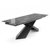 Стол Top concept Стол раскладной Tyler (180+40+40), керамика глянцевая, черный арт. 21083