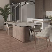 Стол Top concept Стол прямоугольный Denver 230, керамика матовая, опора дерево арт. 22809