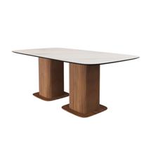 Стол Top concept Стол прямоугольный Denver 270, керамика матовая, две опоры дерево арт. 22815