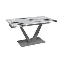 Стол Top concept Стол раскладной Malibu (140+40+40), керамика глянцевая Panda White арт. 50925000001327