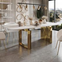 Стол Top concept Стол обеденный Liam 180, керамика матовая белая арт. 22418