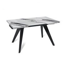 Стол Top concept Стол раскладной Rhein (140+40+40), керамика глянцевая Panda White арт. 50951000001295