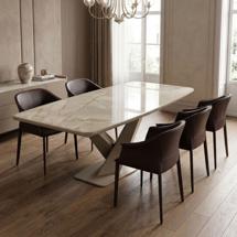 Стол Top concept Стол Toros 230 овальный, интегрированная керамика глянцевая, шампань арт. 23734