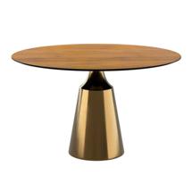 Стол Top concept Стол круглый Lucas 120, шпон / опора золото арт. 25055