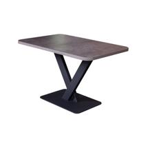 Стол Top concept Стол Честер раздвижной  (120+40) камень темный, опоры черные арт. 19071