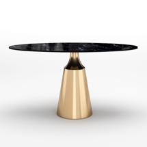 Стол Top concept Стол овальный Лукас 160, керамика глянцевая, черная арт. 21293