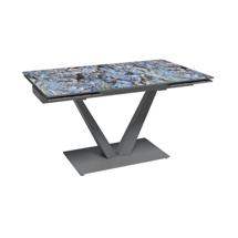 Стол Top concept Стол раскладной Малибу (140+40+40), керамика глянцевая Lemurian Blue арт. 50925000001326