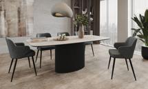 Стол Top concept Стол Нолан 160, керамика матовая, белая / опора овал арт. 21638