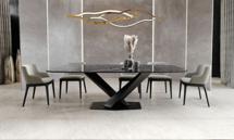 Стол Top concept Стол Торос 180 овальный, керамика глянцевая черная арт. 22717