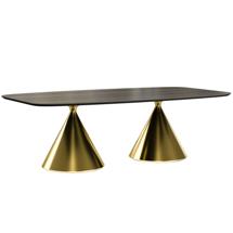 Стол Top concept Стол овальный Аксис 200, шпон / опора золото арт. 24505