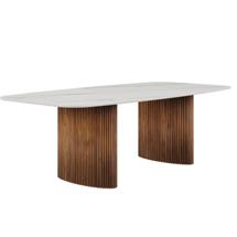 Стол Top concept Стол овальный Денвер 200, керамика матовая / две опоры арт. 25754