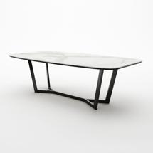 Стол Top concept Стол овальный Бенц 180, керамика матовая, белая арт. 14304