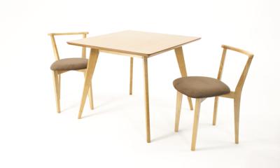 Стол ZiP-mebel Стол Сканди М 100 натур со стульями Франк натур велюр коричневый арт. F404115N00X2R101707N04