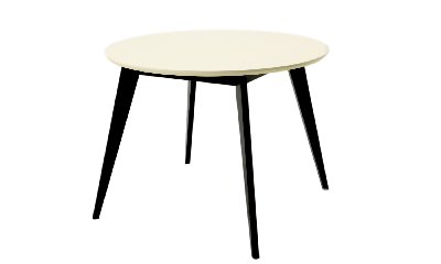 Стол ZiP-mebel Стол Сканди К 90 чёрное дерево/слоновая кость арт. F004125BUS