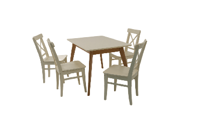 Стол ZiP-mebel Стол Сканди 120 натур/слоновая кость со стульями Ингольф слоновая кость арт. F514102NUSX4R100741S00