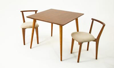 Стол ZiP-mebel Стол Монте М 100 орех со стульями Франк орех велюр бежевый арт. F404144W00X2R101706W02