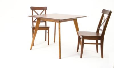 Стол ZiP-mebel Стол Сканди М 100 орех со стульями Ингольф орех арт. F404114W00X2R100742W00